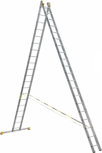 Алюмет P2 лестница алюминиевая приставная универсальная (10.53 м /2 * 20 ст)