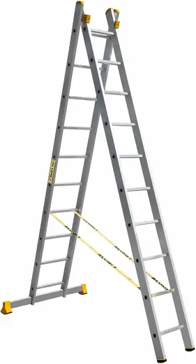 Алюмет P2 лестница алюминиевая приставная универсальная (4.93 м /2 * 10 ст)
