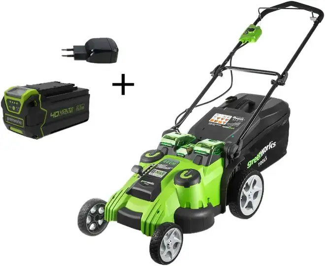 Greenworks G40LM49DBK4 газонокосилка аккумуляторная (60 л, 4 А*ч) №2500207VB