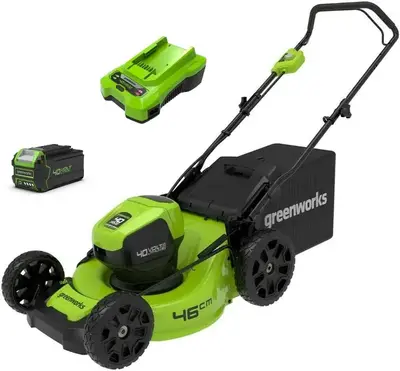 Greenworks GD40LM46HPK4 газонокосилка аккумуляторная (55 л) №2514407UB