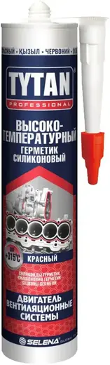 Титан Professional Двигатель Вентиляционные Системы герметик силиконовый высокотемпературный (280 мл) красный