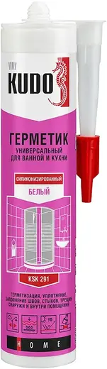 Kudo Home герметик силиконизированный универсальный для ванной и кухни (280 мл)