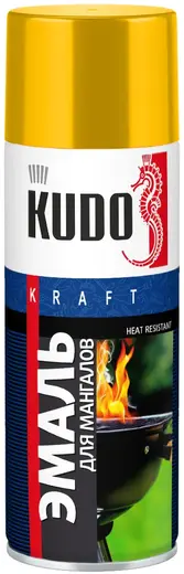 Kudo Kraft Heat Resistant эмаль для мангалов термостойкая (520 мл) золотая