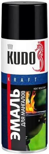 Kudo Kraft Heat Resistant эмаль для мангалов термостойкая (520 мл) черная