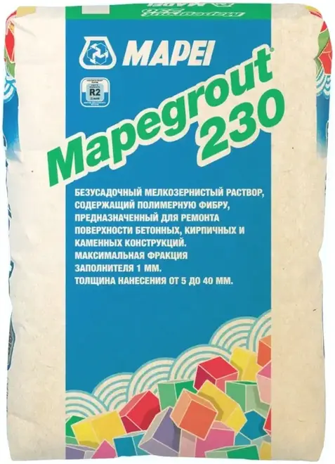 Mapei Mapegrout 230 ремонтная смесь безусадочная тиксотропного типа (25 кг)