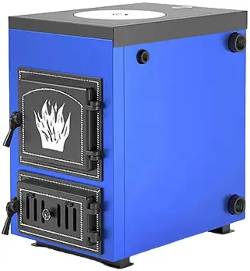 Везувий Эльбрус котел твердотопливный 14П (с чугунной плитой 14 кВт) энергонезависимый/твердотопливный