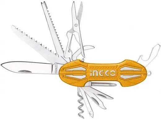 Ingco Standart HMFK8158 нож складной многофункциональный 15 в 1 (95 мм)