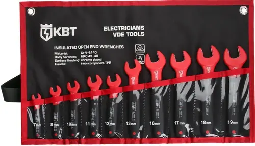 КВТ Профи НИИ-10 набор ключей диэлектрических однорожковых (7-19 мм)