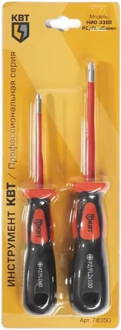 КВТ Слим НИО-3302 PZ-FL набор отверток диэлектрических (2 предмета)