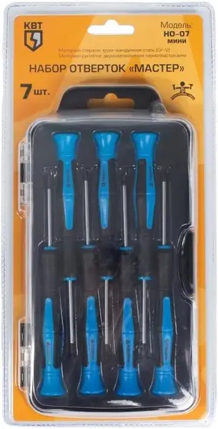 КВТ Мастер НО-07 Мини набор отверток (7 предметов)