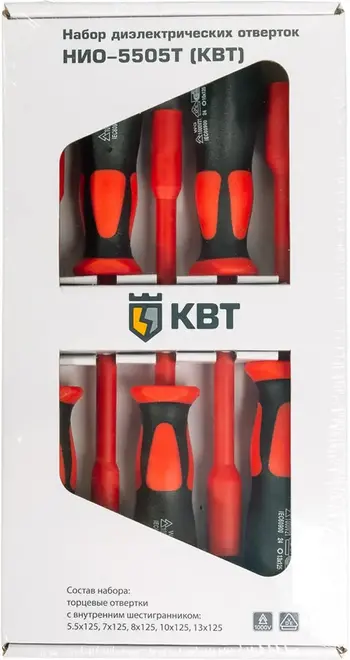 КВТ Профи НИО-5505-Т набор отверток диэлектрических (5 предметов)