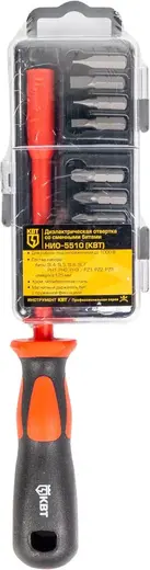 КВТ Профи НИО-5510 отвертка диэлектрическая с набором бит