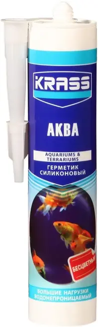Krass Аква герметик для аквариумов водонепроницаемый (300 мл) бесцветный Россия