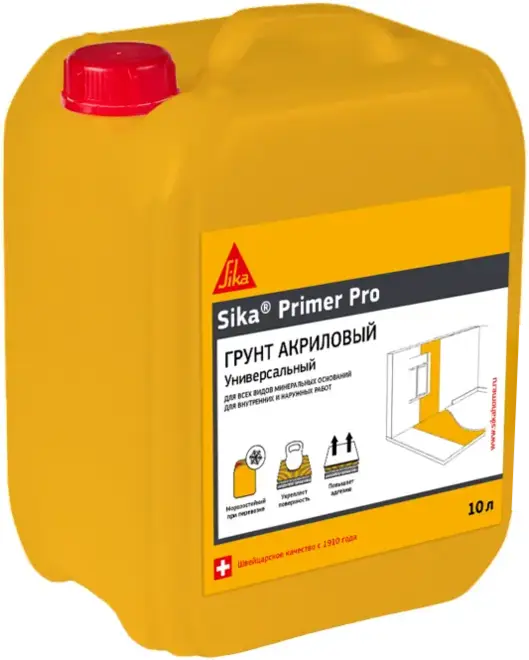 Sika Primer Pro грунт акриловый универсальный (10 л) белый
