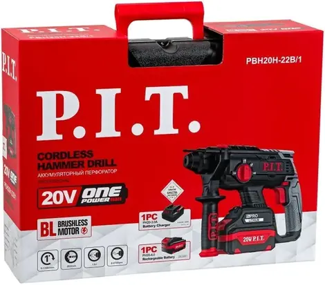P.I.T. PBH20H-22B/1 перфоратор аккумуляторный бесщеточный