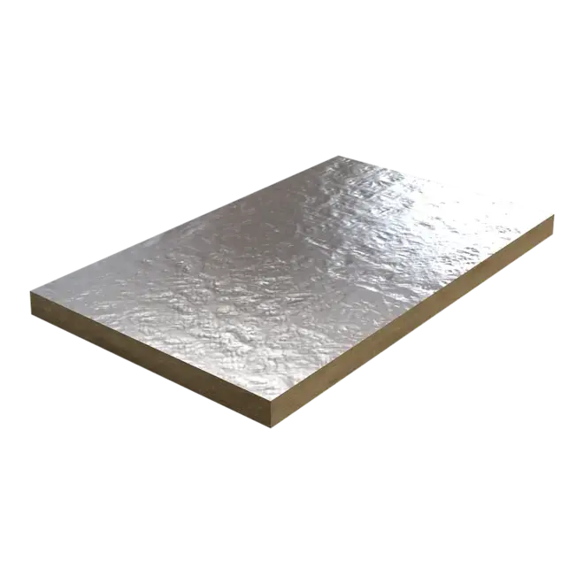 Rockwool Fire Batts жесткая теплоизоляционная плита из каменной ваты (0.6*1 м/30 мм) фольга алюм. армир. (ALU)