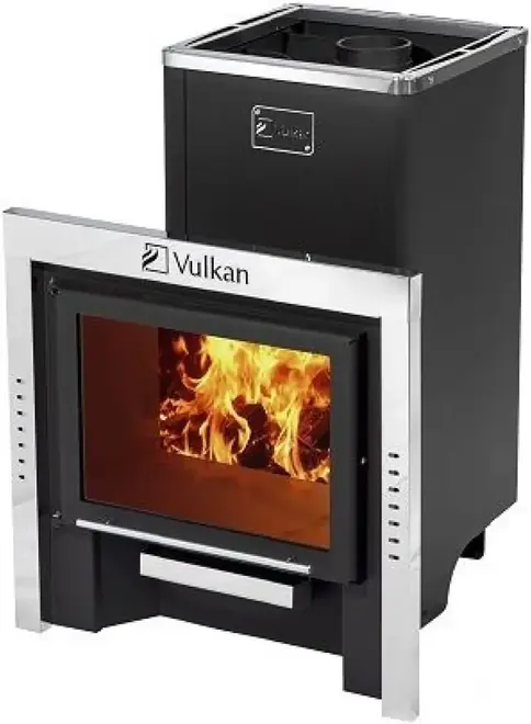 Вулкан Эльбрус 16 печь банная стекло 400 мм 540 мм