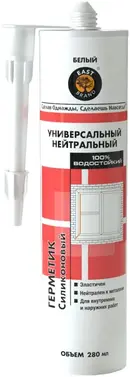 East Brand Универсальный герметик силиконовый нейтральный (280 мл) белый