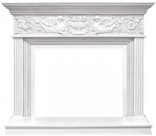 Royal Flame Palace портал классический белый с серебром