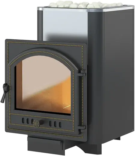 Везувий Сенсация Антрацит 28 печь банная со стеклом (модель дверки 205)