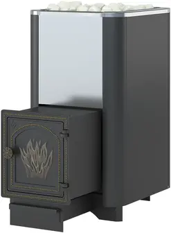 Везувий Сенсация Антрацит 28 печь банная без стекла