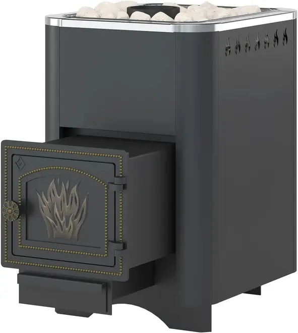 Везувий Русичъ Антрацит 16 печь банная без стекла 643 мм 420 мм 715 мм