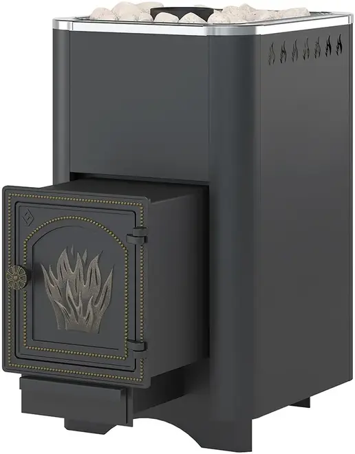 Везувий Русичъ Антрацит 22 печь банная без стекла 743 мм 420 мм 715 мм