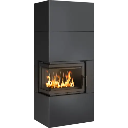 Kratki Simple Box каминокомплект с топкой BS, левый угол черный