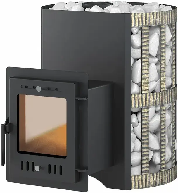 Везувий Скиф Ковка 16 печь банная со стеклом (модель дверки 210) 520 мм