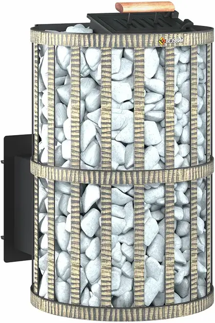 Везувий Скиф с Закрытой Каменкой Ковка печь банная со стеклом (модель дверки 210)