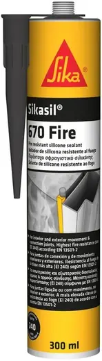 Sika Sikasil 670 Fire огнестойкий шовный герметик (300 мл) серый