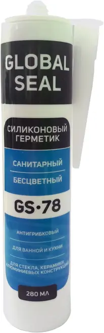 Global Seal GS 78 герметик силиконовый санитарный (280 мл) бесцветный