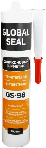 Global Seal GS 98 герметик cиликоновый cтроительный нейтральный (280 мл) бесцветный