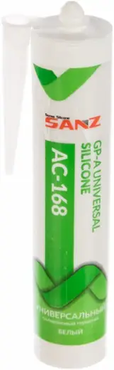 Sanz AC-168 герметик силиконовый универсальный для фасада (280 мл) белый