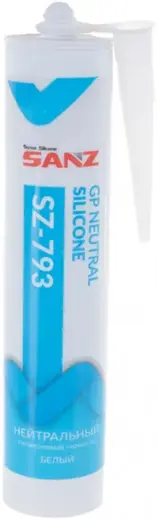 Sanz SZ-793 герметик силиконовый нейтральный (280 мл) белый