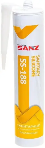 Sanz SS-188 герметик силиконовый санитарный (280 мл) бесцветный