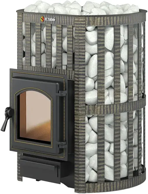 Везувий Легенда Ковка 28 печь банная со стеклом (модель дверки 270) без выноса топки