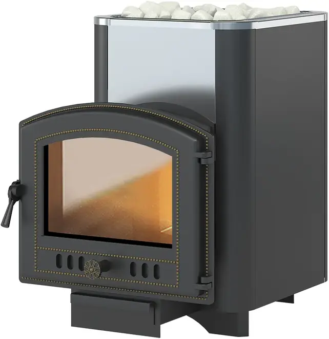 Везувий Сенсация Антрацит 22 печь банная со стеклом (модель дверки 224) 700 мм