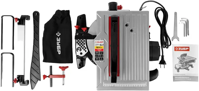 Зубр Мастер ЗПТК-210-1500 пила торцовочная комбинированная (1500 Вт)