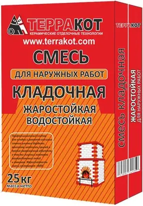 Терракот смесь кладочная жаростойкая (25 кг)