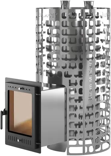 Эверест Steam Master печь банная модель дверки 320М со стеклом 900 мм 650 мм 745 мм нержавеющая сталь AISI 430 (Inox)