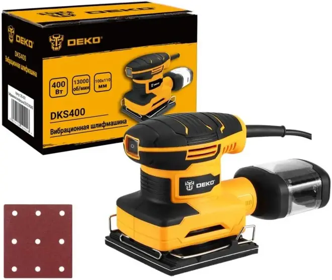 Deko DKS400 шлифмашина вибрационная (400 Вт)