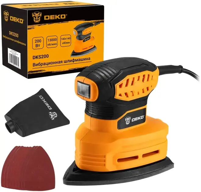 Deko DKS200 шлифмашина вибрационная (200 Вт)