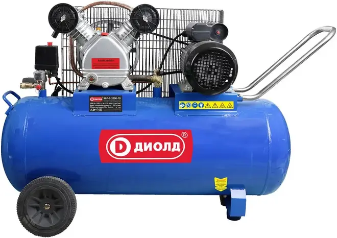 Диолд КВР-2-2300-70 компрессор поршневой масляный (2300 Вт бар8 бар) №30031150