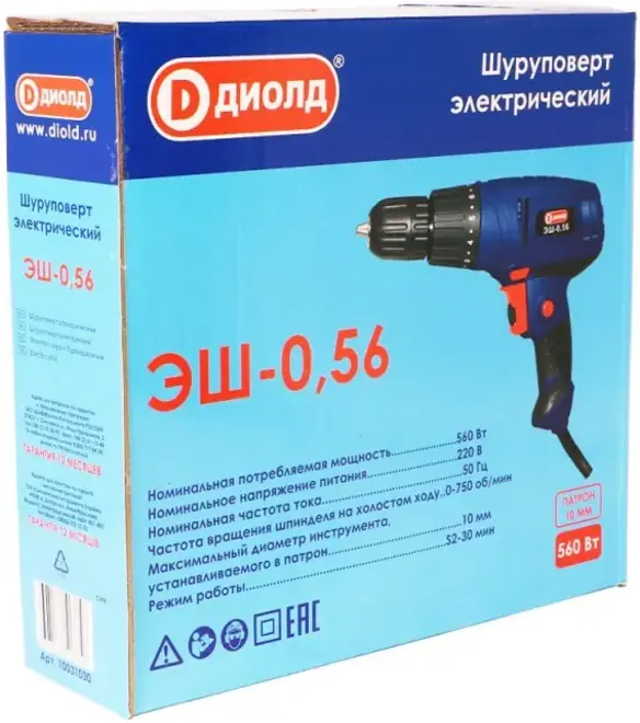 Диолд ЭШ-0.56 шуруповерт электрический №10031030 (560 Вт 220 В)