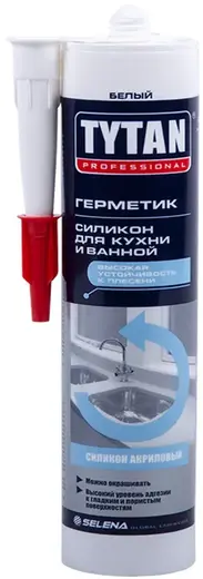 Титан Professional герметик силиконакриловый для кухни и ванной (280 мл) белый
