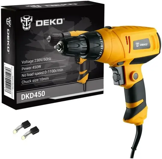 Deko DKD450 дрель-шуруповерт сетевая №063-4280 (450 Вт 230 В)