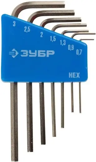 Зубр Эксперт Мини набор имбусовых ключей для точных работ (0.7-3 мм)