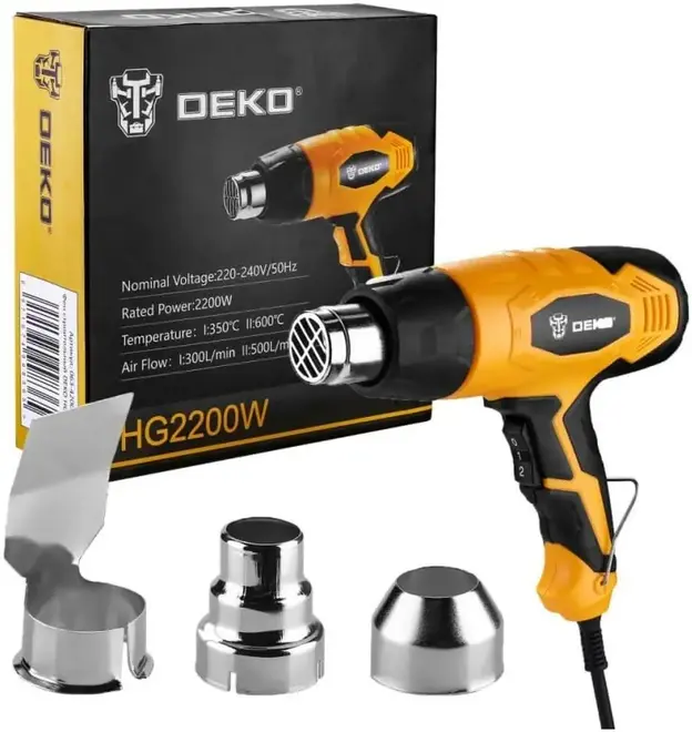 Deko HG2200W фен строительный (2200 Вт 220-240 В) №063-4200