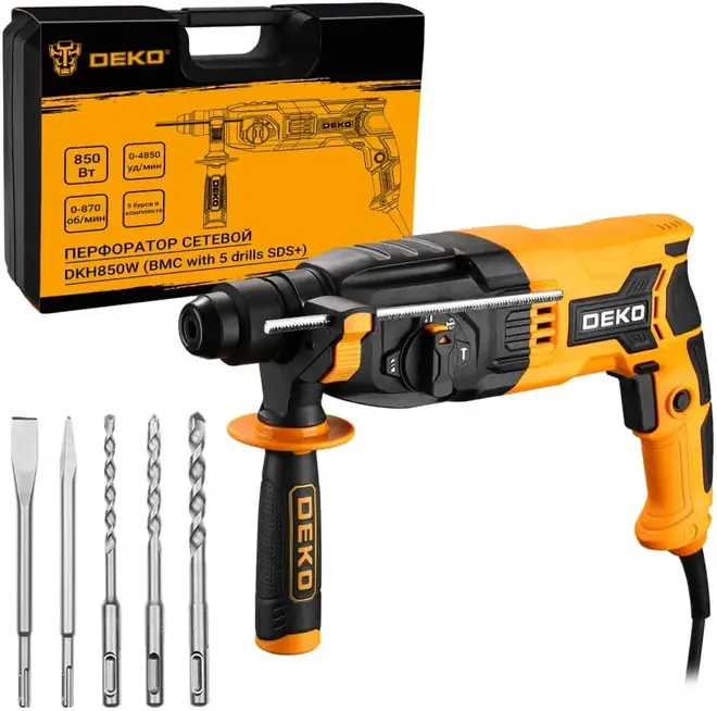 Deko DKH850W перфоратор сетевой (850 Вт) 230 В SDS-Plus